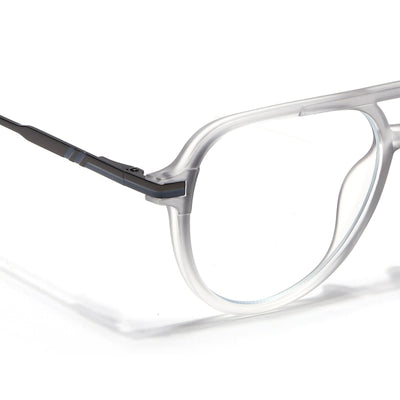 EyeJack Titex Matt Grey Wayfarer Eyeglasses for Men & Women (18903CL353-C6)