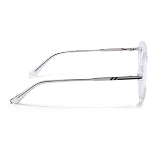 EyeJack Titex Transparent & Silver Wayfarer Eyeglasses for Men & Women (18903CL354-C7)