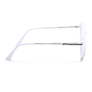 EyeJack Titex White & Silver Wayfarer Eyeglasses for Men & Women (18903CL355-C8)