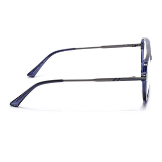 EyeJack Titex Blue & Silver Wayfarer Eyeglasses for Men & Women (18903CL357-C10)