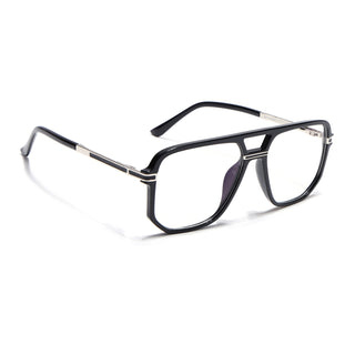 EyeJack Titex Shine Black & Silver Wayfarer Eyeglasses for Men & Women (18904CL271-C2)