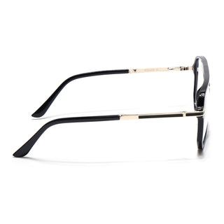 EyeJack Titex Shine Black & Golden Wayfarer Eyeglasses for Men & Women (18904CL272-C3)