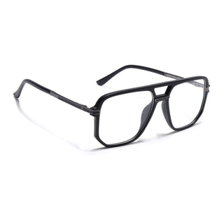 EyeJack Titex Matt Black & Grey Wayfarer Eyeglasses for Men & Women (18904CL273-C4)