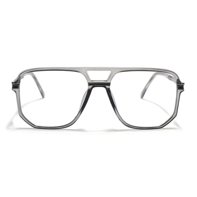 EyeJack Titex Shine Grey Wayfarer Eyeglasses for Men & Women (18904CL274-C5)