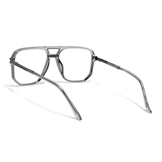 EyeJack Titex Shine Grey Wayfarer Eyeglasses for Men & Women (18904CL274-C5)