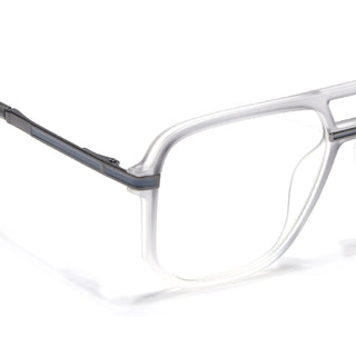 EyeJack Titex Matt Grey Wayfarer Eyeglasses for Men & Women (18904CL275-C6)