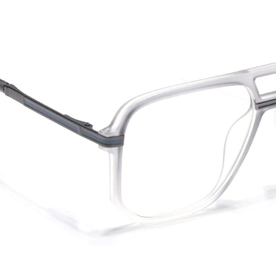 EyeJack Titex Matt Grey Wayfarer Eyeglasses for Men & Women (18904CL275-C6)