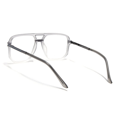 EyeJack Titex Matt Grey Wayfarer Eyeglasses for Men & Women (18904CL275-C6)