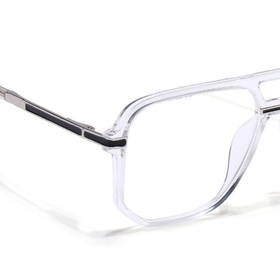 EyeJack Titex Transparent Wayfarer Eyeglasses for Men & Women (18904CL276-C7)