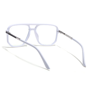EyeJack Titex White Wayfarer Eyeglasses for Men & Women (18904CL277-C8)