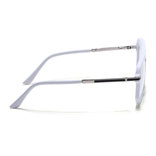 EyeJack Titex White Wayfarer Eyeglasses for Men & Women (18904CL277-C8)