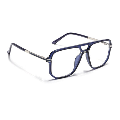 EyeJack Titex Blue Wayfarer Eyeglasses for Men & Women (18904CL279-C10)