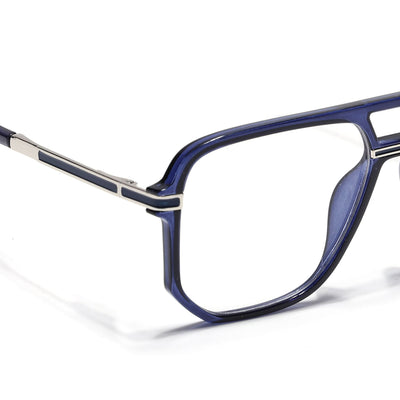 EyeJack Titex Blue Wayfarer Eyeglasses for Men & Women (18904CL279-C10)