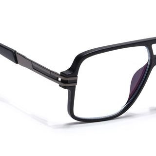 EyeJack Titex Matt Black & Grey Wayfarer Eyeglasses for Men & Women (18905CL284-C4)