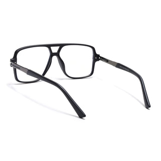 EyeJack Titex Matt Black & Grey Wayfarer Eyeglasses for Men & Women (18905CL284-C4)