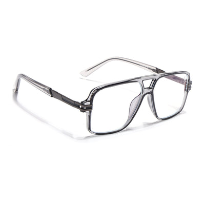 EyeJack Titex Shine Grey Wayfarer Eyeglasses for Men & Women (18905CL285-C5)