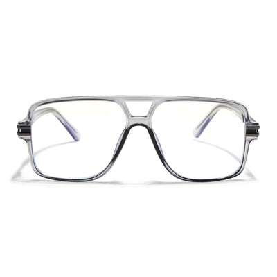 EyeJack Titex Shine Grey Wayfarer Eyeglasses for Men & Women (18905CL285-C5)