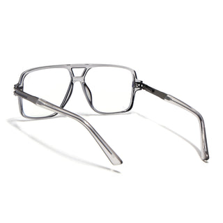 EyeJack Titex Shine Grey Wayfarer Eyeglasses for Men & Women (18905CL285-C5)