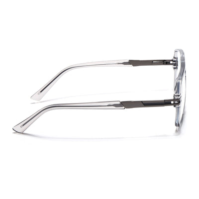 EyeJack Titex Shine Grey Wayfarer Eyeglasses for Men & Women (18905CL285-C5)