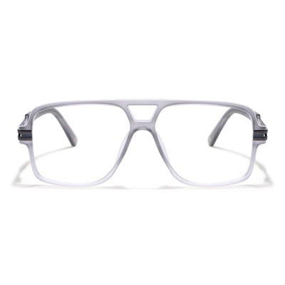 EyeJack Titex Matt Grey Wayfarer Eyeglasses for Men & Women (18905CL286-C6)