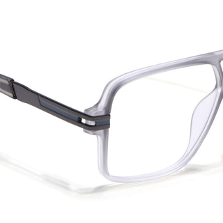 EyeJack Titex Matt Grey Wayfarer Eyeglasses for Men & Women (18905CL286-C6)