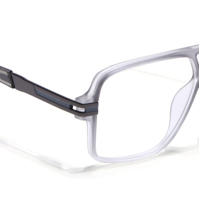 EyeJack Titex Matt Grey Wayfarer Eyeglasses for Men & Women (18905CL286-C6)