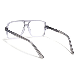 EyeJack Titex Matt Grey Wayfarer Eyeglasses for Men & Women (18905CL286-C6)