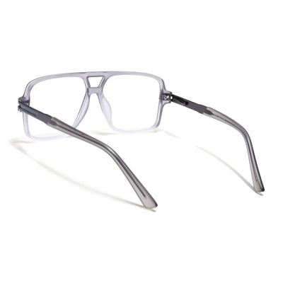 EyeJack Titex Matt Grey Wayfarer Eyeglasses for Men & Women (18905CL286-C6)