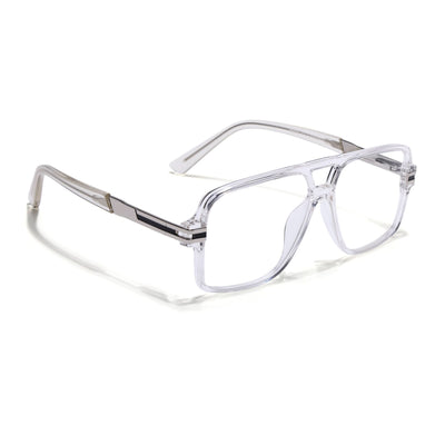 EyeJack Titex Transparent Wayfarer Eyeglasses for Men & Women (18905CL287-C7)