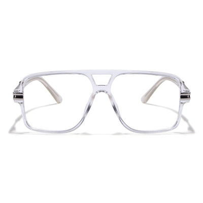 EyeJack Titex Transparent Wayfarer Eyeglasses for Men & Women (18905CL287-C7)