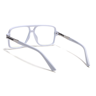 EyeJack Titex White Wayfarer Eyeglasses for Men & Women (18905CL288-C8)
