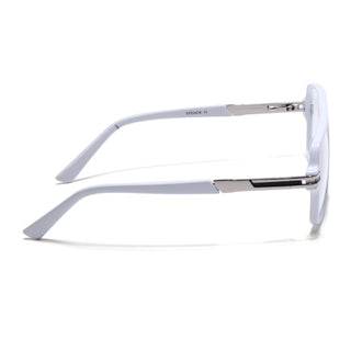 EyeJack Titex White Wayfarer Eyeglasses for Men & Women (18905CL288-C8)