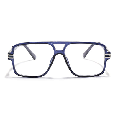 EyeJack Titex Blue Wayfarer Eyeglasses for Men & Women (18905CL290-C10)