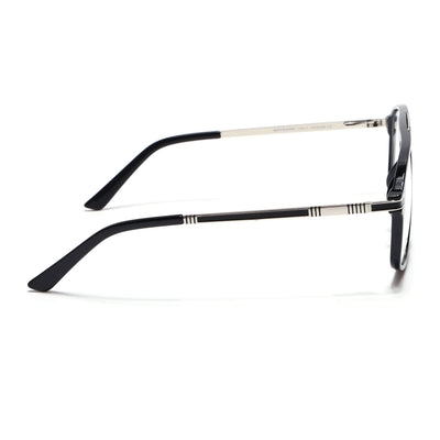 EyeJack Titex Shine Black & Silver Aviator Eyeglasses for Men & Women (18906CL293-C2)