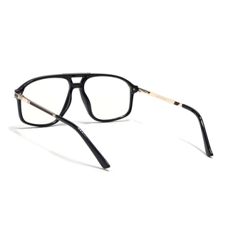 EyeJack Titex Shine Black & Golden Aviator Eyeglasses for Men & Women (18906CL294-C3)