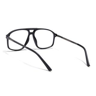 EyeJack Titex Matt Black & Grey Aviator Eyeglasses for Men & Women (18906CL295-C4)