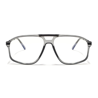EyeJack Titex Shine Grey Aviator Eyeglasses for Men & Women (18906CL296-C5)