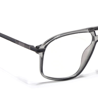 EyeJack Titex Shine Grey Aviator Eyeglasses for Men & Women (18906CL296-C5)