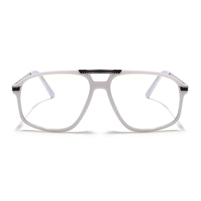EyeJack Titex White Aviator Eyeglasses for Men & Women (18906CL299-C8)