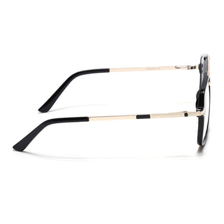 EyeJack Titex Shine Black & Golden Wayfarer Eyeglasses for Men & Women (18907CL305-C3)