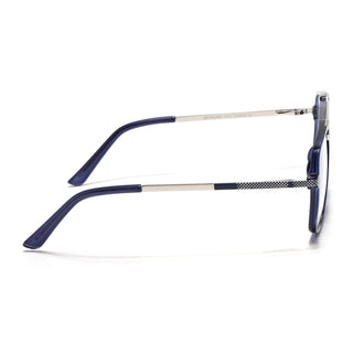 EyeJack Titex Blue & Grey Wayfarer Eyeglasses for Men & Women (18907CL312-C10)