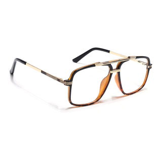 EyeJack Titex Demi Brown Wayfarer Eyeglasses for Men & Women (18907CL313-C11)