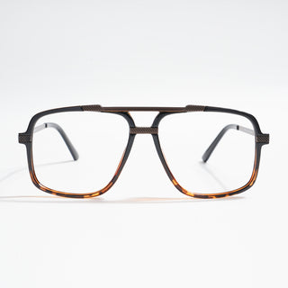 EyeJack Titex Demi Brown Wayfarer Eyeglasses for Men & Women (18907CL313-C11)