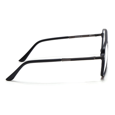 EyeJack Titex Matt Black & Grey Wayfarer Eyeglasses for Men & Women (18908CL317-C4)