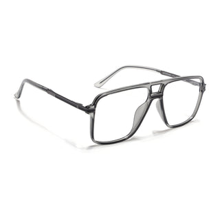EyeJack Titex Shine Grey Wayfarer Eyeglasses for Men & Women (18908CL318-C5)