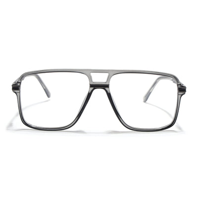 EyeJack Titex Shine Grey Wayfarer Eyeglasses for Men & Women (18908CL318-C5)