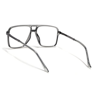 EyeJack Titex Shine Grey Wayfarer Eyeglasses for Men & Women (18908CL318-C5)
