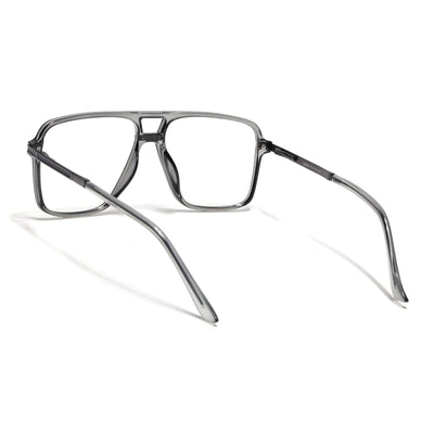EyeJack Titex Shine Grey Wayfarer Eyeglasses for Men & Women (18908CL318-C5)