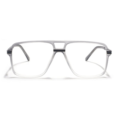 EyeJack Titex Matt Grey Wayfarer Eyeglasses for Men & Women (18908CL319-C6)