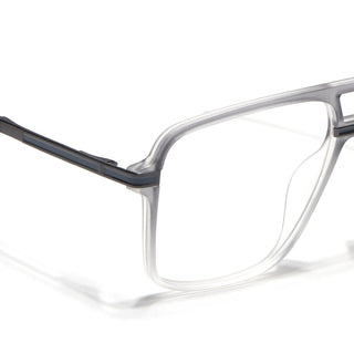 EyeJack Titex Matt Grey Wayfarer Eyeglasses for Men & Women (18908CL319-C6)